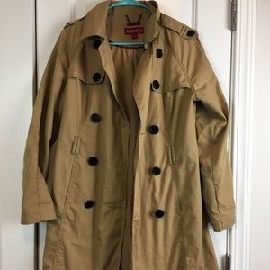 Tan trench coat